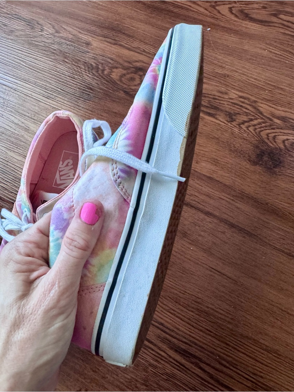 Vans Tie-Dye Pastel Canvas Sneakers - Pink, Blue, Yellow - Picture 5 of 7